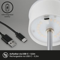 Akku-Leuchte Briloner LED Chrom-MattDimmbar Akku-Lampe