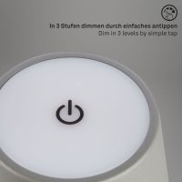 Akku-Leuchte Briloner LED Chrom-MattDimmbar Akku-Lampe