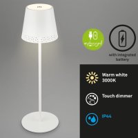 Akku-Leuchte Briloner LED Weiß Dimmbar Akku-Lampe