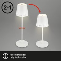 Akku-Leuchte Briloner LED Weiß Dimmbar Akku-Lampe