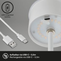 Akku-Leuchte Briloner LED Weiß Dimmbar Akku-Lampe