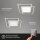 Deckenleuchte Briloner Frame LED 51W 51,5CM Deckenlampe Mittellicht Schaltbar 3000K Alu-Chrom