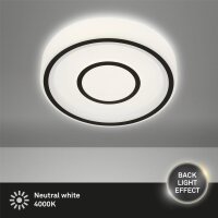 LED Deckenleuchte Deckenlampe, Schwarz / Weiß, 12...