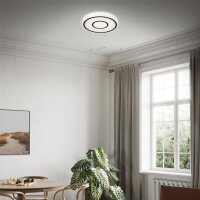 LED Deckenleuchte Deckenlampe, Schwarz / Weiß, 12 Watt, 4000K, Ø 28 cm – Briloner