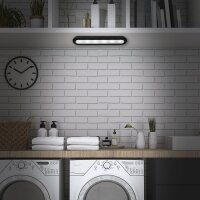 Batterielicht Briloner Lero LED Lampe Schwarz Tageslicht Push Light mit Timer