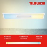 Deckenleuchte Telefunken LED Panel Deckenlampe mit Fernbedienung, dimmbar, RGB-Center-Light, Backlight