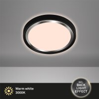 LED Deckenleuchte Kahiko, Schwarz / Weiß, 15 Watt,...