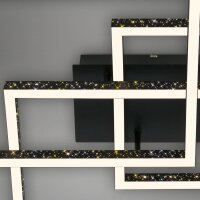 LED Deckenleuchte Frame Glitzer-Effekt, Schwarz, 57 Watt, 3000K, dimmbar, schwenkbar – Briloner