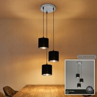 3-flammige Pendelleuchte Antik-Silber, Antik-Silber /...