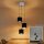 3-flammige Pendelleuchte Antik-Silber, Antik-Silber / Schwarz – Briloner