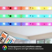 BRILONER Leuchten - RGBIC LED Strip 5m, Magic RGBIC Lichtband kürzbar, App-Steuerung, Fernbedienung, Musiksensor, Sprachgesteuert,