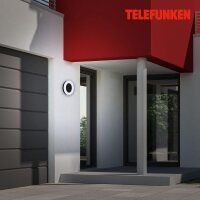Telefunken LED Außenwandleuchte 24W Rund IP44 Schwarz
