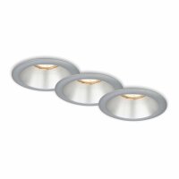 Einbauleuchten Briloner 3er Set Silber GU10 Einbaulampen...
