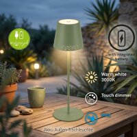Akku-Leuchte Briloner LED Grün Dimmbar Akku-Lampe