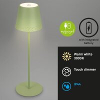 Akku-Leuchte Briloner LED Grün Dimmbar Akku-Lampe