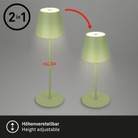Akku-Leuchte Briloner LED Grün Dimmbar Akku-Lampe