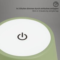 Akku-Leuchte Briloner LED Grün Dimmbar Akku-Lampe