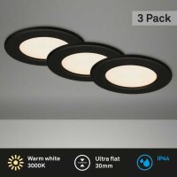 Briloner LED Einbauleuchte 3er Set Ø 115 mm...