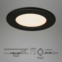 Briloner LED Einbauleuchte 3er Set Ø 115 mm...