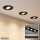 LED Einbauspots, Schwarz, Bohrloch 6,8 cm, 3x5W, 460lm, 3000K, Ø 9 cm – Briloner