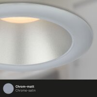 Einbauleuchte Briloner 3er Set LED IP44 Matt-Silber Spot Einbaulampe