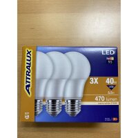 3er-Set LED-Lampe, E27, 5,5 Watt, 470lm, 2700K –...
