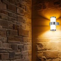 Eglo Baverly 1 LED Außenwandleuchte 2x3,7W IP44 Edelstahl