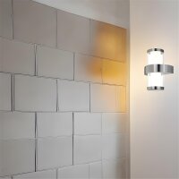 Eglo Baverly 1 LED Außenwandleuchte 2x3,7W IP44 Edelstahl