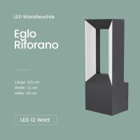 Außenleuchte Eglo Riforano LED Schwarz Weiß...