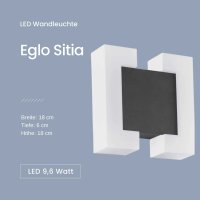 Au&szlig;enleuchte Eglo Sitia LED Wandleuchten IP44...