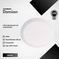 Lumimart Damian LED Außenleuchte 11W IP44 Rund...