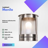 Au&szlig;enleuchte Lumimart Manila Edelstahl IP44 Gartenlampe Wandleuchte