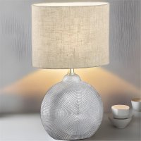 Tischleuchte Fischer & Honsel Foro Beige-Silber Tischlampe B-Ware