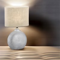 Tischleuchte Fischer & Honsel Foro Beige-Silber Tischlampe B-Ware