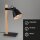 Tischleuchte Briloner Holz Schwarz E27 Tischlampe Metall