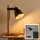 Tischleuchte Tischlampe, Schwarz / Holz, 25 Watt, E27-Fassung, 20 x 46,6 cm – Briloner