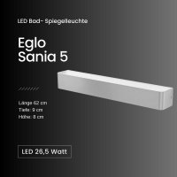 Badleuchte Eglo Sania 5 Wandlampe IP44 26,5 Watt LED...