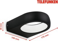 Telefunken LED Außenwandleuchte 7,5W IP44 Schwarz