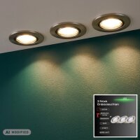 LED Einbauleuchten Fit, Nickelmatt, Bohrloch 6,8 cm,...