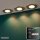 LED Einbauleuchten Fit, Nickelmatt, Bohrloch 6,8 cm, 3x3W, 3000K, schwenkbar – Briloner