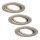 LED Einbauleuchten Fit, Nickelmatt, Bohrloch 6,8 cm, 3x3W, 3000K, schwenkbar – Briloner