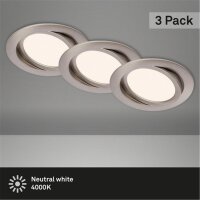 Einbauleuchte Briloner Flat In LED Einbaulampe 3er Set...