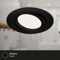 Einbauleuchte Briloner Flat In LED Einbaulampe schwarz 7 W Neutralweiß schwenkbar