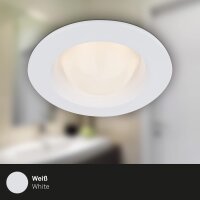 LED Einbauspots, Weiß, Bohrloch 7 cm, 3x3W, 260lm, 3000K, IP44, Ø 9,5 cm – Briloner