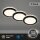 Briloner LED Einbauleuchten 3er Set Schwarz IP44 Backlight-Effekt Flach Ø8,6cm 3x3W Warmweiß