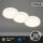 Briloner LED Einbauleuchten 3er Set Weiß IP44 Backlight-Effekt Flach Ø8,6cm 3x3W Warmweiß (7055-036)