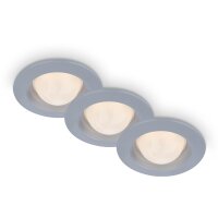 Einbauleuchten Briloner 3er Set Chrom-matt LED Einbauspot...