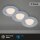 Einbauleuchten Briloner 3er Set Chrom-matt LED Einbauspot IP44