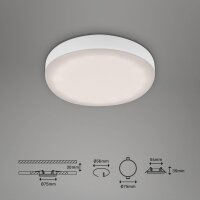 Einbauleuchte Briloner 3 Watt LED Spot Weiß Einbaulampe IP44 4000K