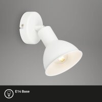 Wandstrahler Retro, Weiß, 25 Watt, E14-Fassung, 11...
